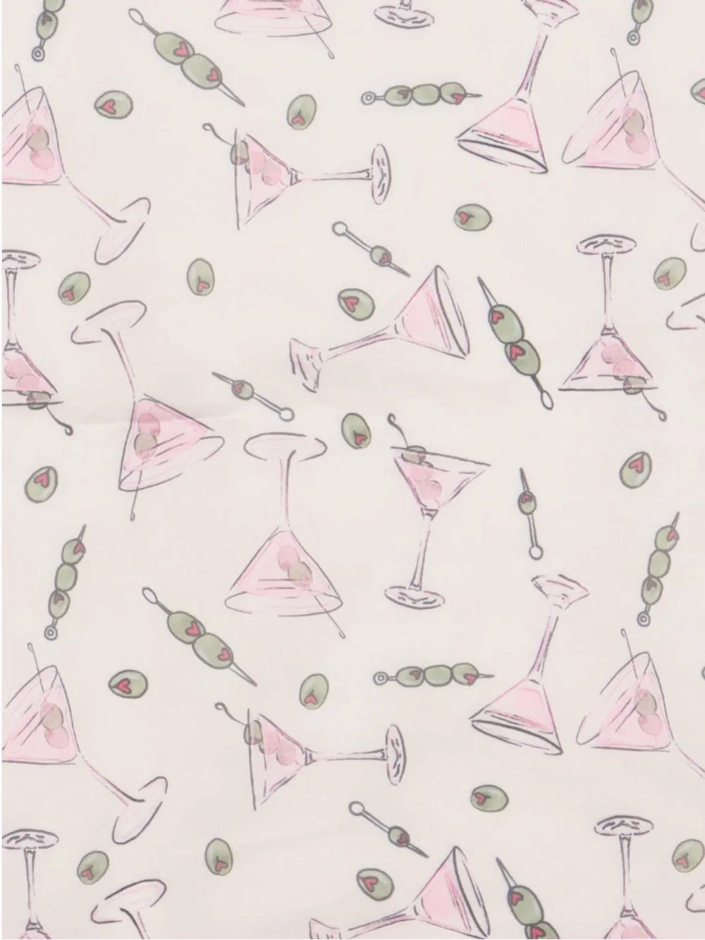 Steve Madden Light Pink Cocktail Print Silk-Feel Scarf - Women Accessories